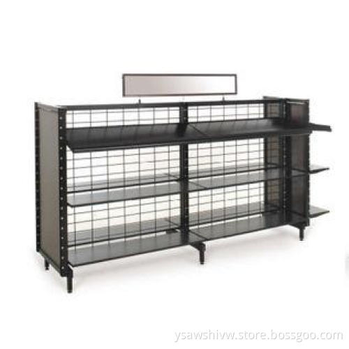 Wire Gondola Clothing Display Racks With 4 Layer , Double S